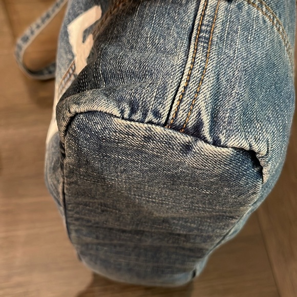 American Eagle Distressed Denim Tote New with Tags - Picture 9 of 16